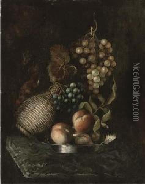 Grapes Oil Painting - William Jones Of Bath