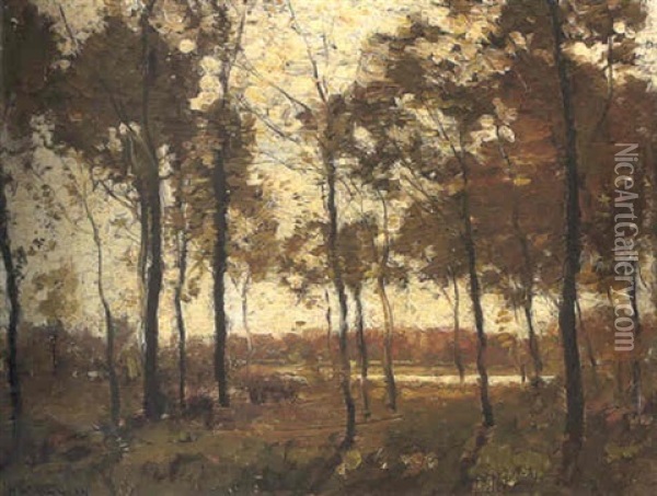 Fall Landscape Oil Painting - Henry Ward Ranger