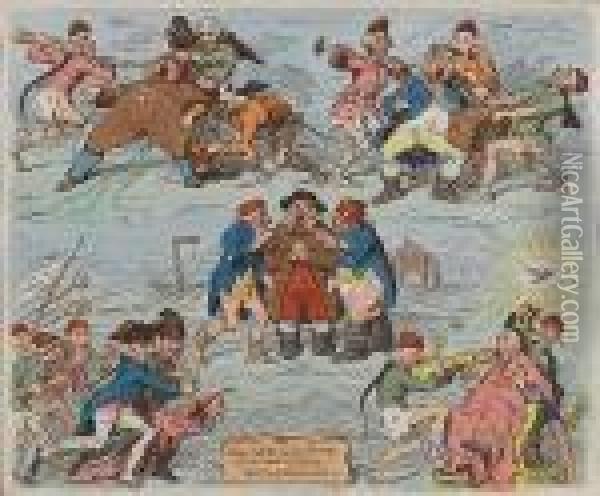 Sans-culottes, Feeding Europe With The Bread Of Liberty Oil Painting - James Gillray
