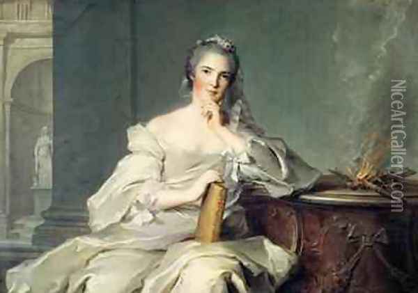Madame AnneHenriette de France 1727-52 Symbolising Fire 1751 Oil Painting - Jean-Marc Nattier