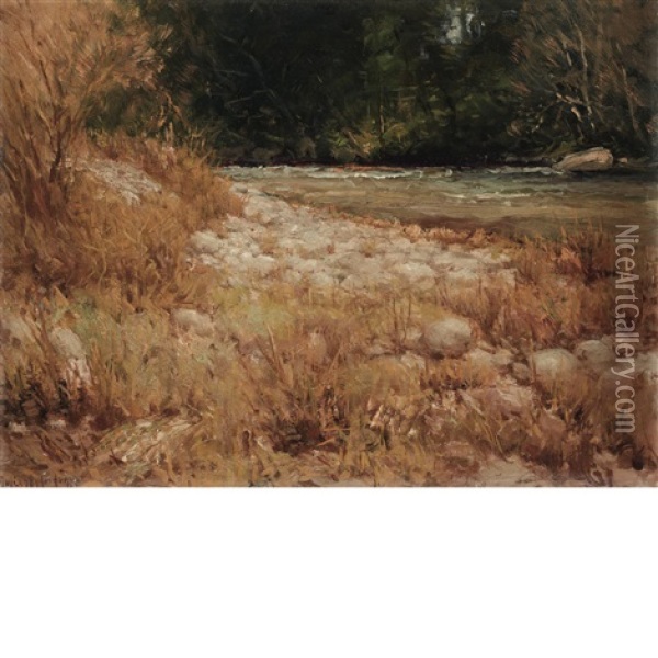 On The Beaver Kill At Roscoe, N.y Oil Painting - Julian Onderdonk