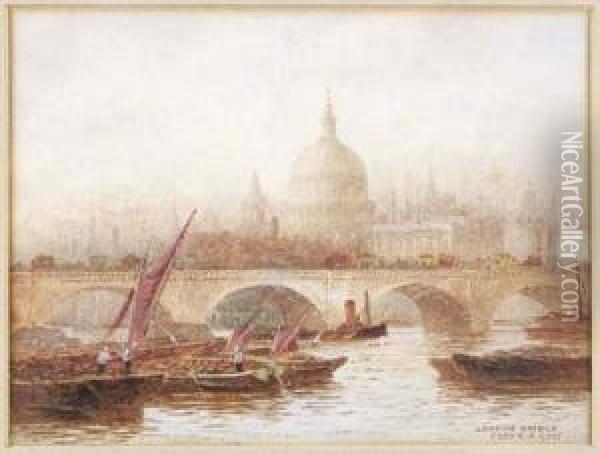 London Bridge Oil Painting - Frederick E.J. Goff