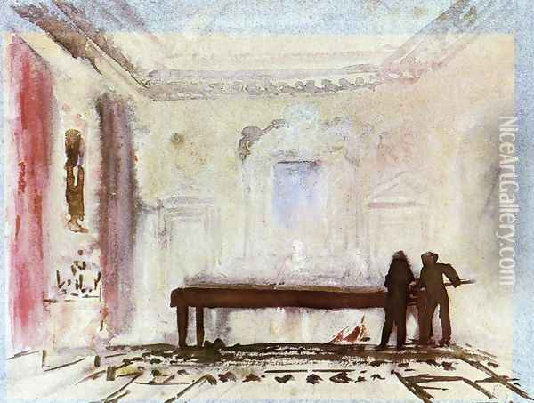 Playing Billiards, Petworth Oil Painting - Joseph Mallord William Turner