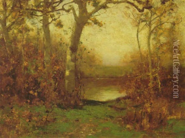 Autumnal Landscape Oil Painting - Bruce Crane