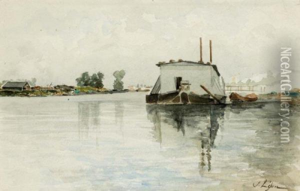 Vue De La Seine Oil Painting - Stanislas Lepine