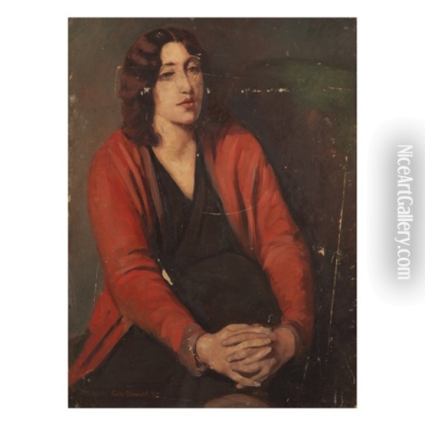 Portrait De Femme, 1930 Oil Painting - Emile Bernard