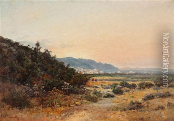 Plaine D'hamman-lif, Tunisie Oil Painting - Emile Boivin