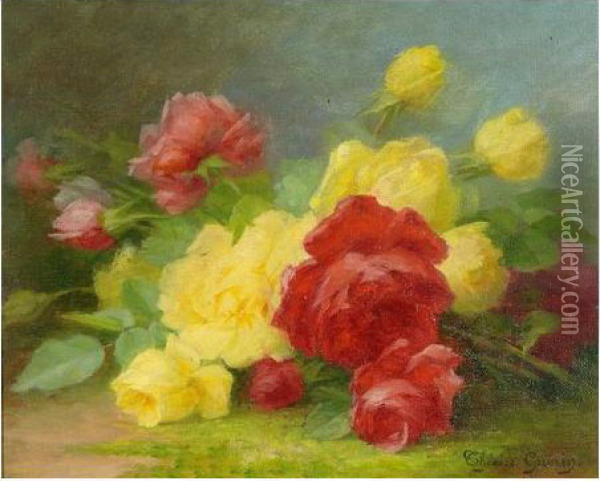 Jete De Roses Oil Painting - Therese Guerin