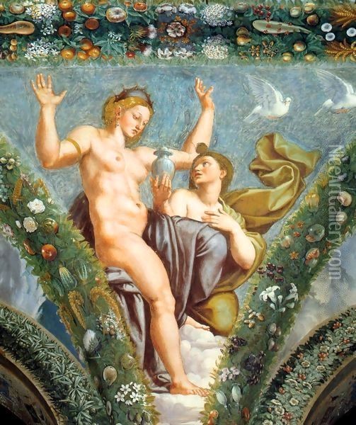 Venus and Psyche Oil Painting - Raphael