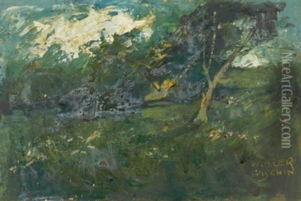 Im Grunen Oil Painting - Anton Mueller-Wischin