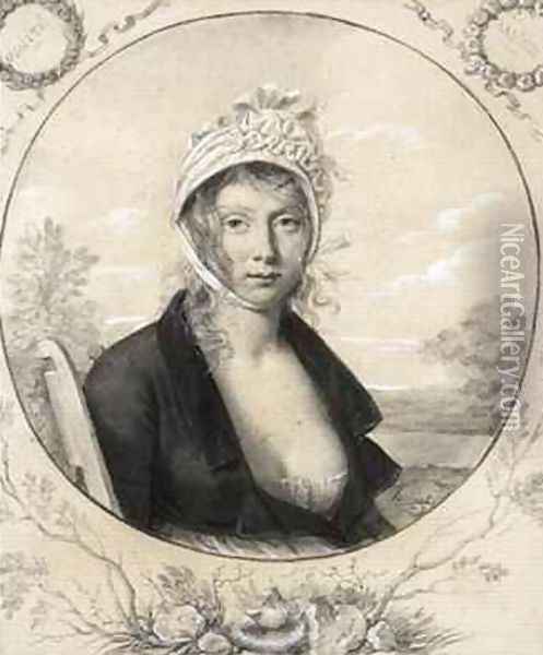 Portrait of the wife of the artist Oil Painting - Fulchran Jean Harriet