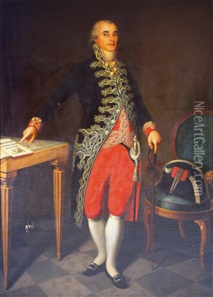 Retrato De Joaquin Cifuentes Y Lopez De Azcutia Oil Painting - Agustin Esteve Y Marques