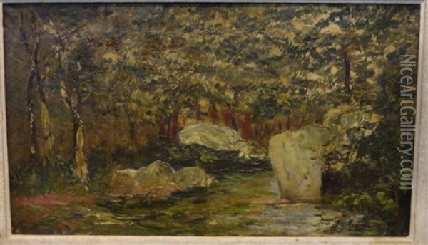 Rochers De Fontainebleau Oil Painting - Jacques Martin