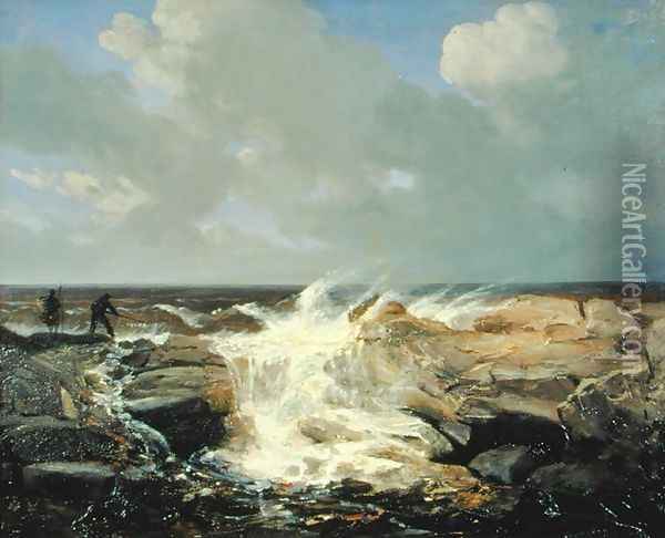 Squally Weather near Boulogne Oil Painting - Josephine Bowes
