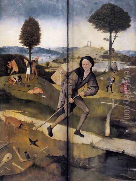 The Path of Life, outer wings of a triptych Oil Painting - Hieronymous Bosch
