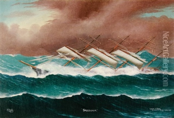 Speedonia In White Water Oil Painting - Reginald Arthur Borstel
