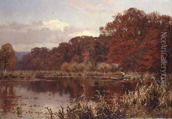 The Mill Pond, Abinger, 1903 Oil Painting - Edward Wilkins Waite