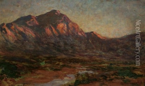 Mountainous Landscape Oil Painting - George Crosland Robinson