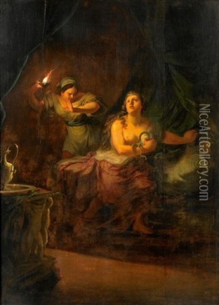 Tod Der Kleopatra Oil Painting - Johann Jakob Dorner the Elder