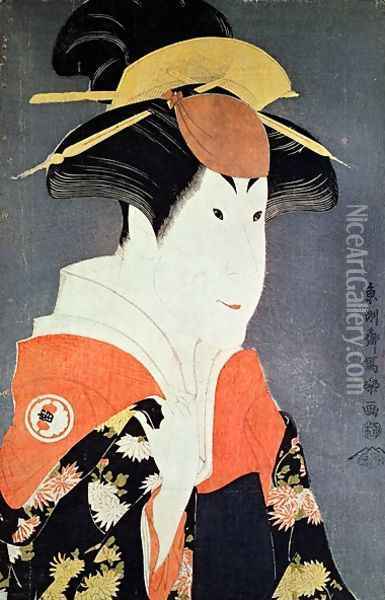 Actor Segawa Tomisaburo as Vadorigi in a play by Tokhusai Sharaku fl.1794-95, pub. 1794 Oil Painting - Toshusai Sharaku