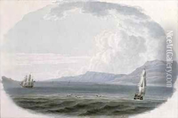 The north-west entrance to the Straits of Messina, Sicily Oil Painting - William Bennett