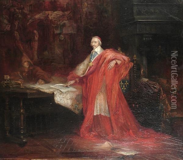 Cardinal Richelieu Oil Painting - Pinkney Marcius-Simons