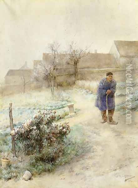 November Oil Painting - Carl Larsson