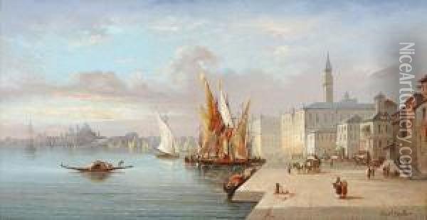 Vue De Venise Oil Painting - Ferdinand Bonheur