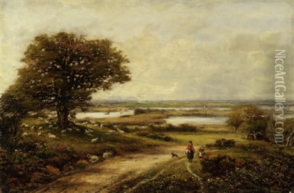 Spaziergang Im Grunen Oil Painting - George William Mote