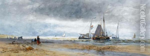 Scheveninge Oil Painting - Thomas Bush Hardy