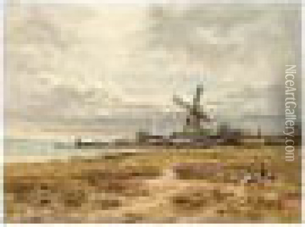 Sussex Landscape Oil Painting - Benjamin Williams Leader