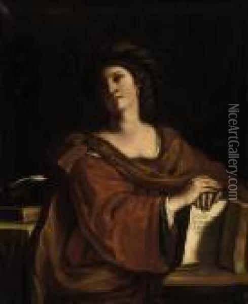 The Samian Sybil Oil Painting - Guercino
