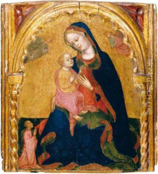 Madonna Of Humility Oil Painting - Giovannino Di Pietro Da Venezia