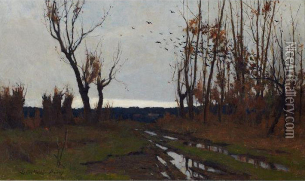 Road Through Trees Oil Painting - Charles Melville Dewey