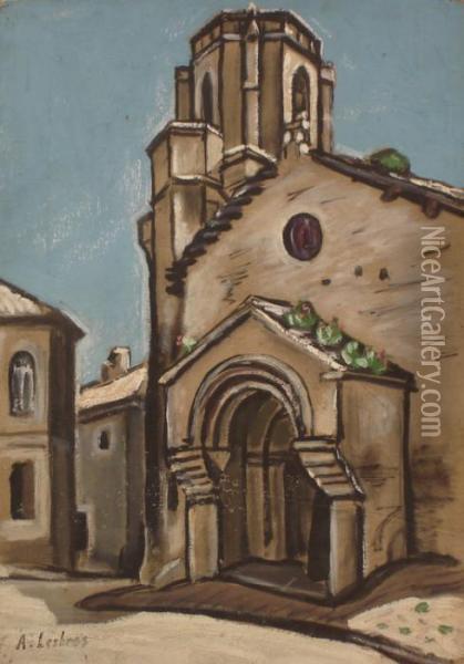 Eglise De Barbentane Oil Painting - Alfred Lesbros