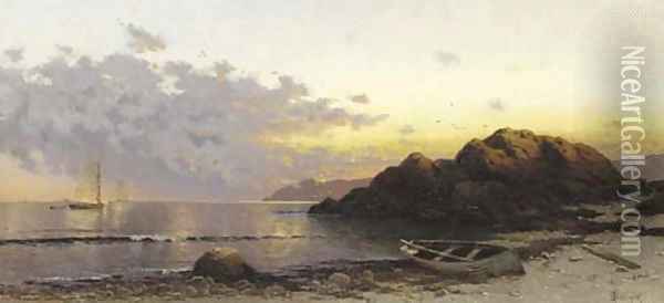 Sunset 2 Oil Painting - Alfred Thompson Bricher