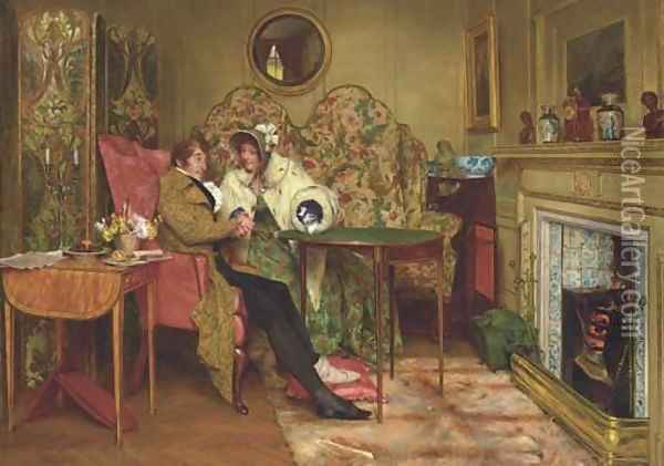 A Sure Cure for the Gout Oil Painting - Walter-Dendy Sadler