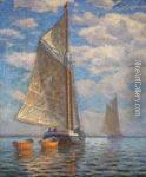 ''schooner'' Oil Painting - James Gale Tyler