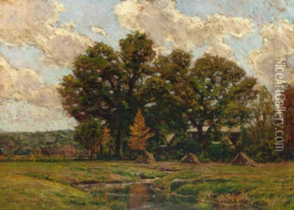 Autumn Landscape Oil Painting - Edward Parker Hayden