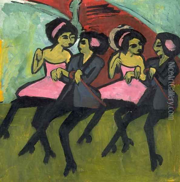 Panama Girls Oil Painting - Ernst Ludwig Kirchner