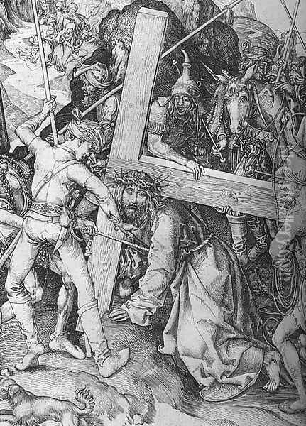 The Road to Calvary (detail) Oil Painting - Martin Schongauer