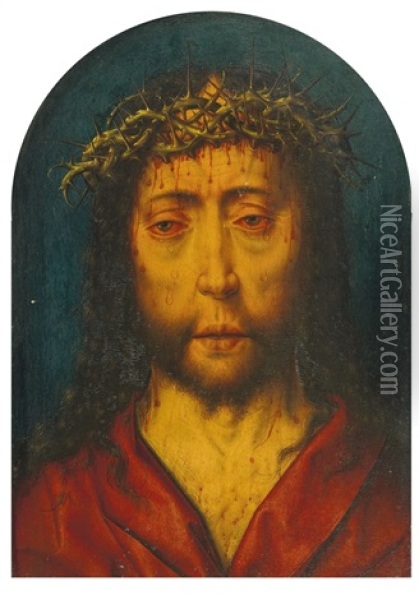 Christus Als Schmerzensmann Oil Painting - Aelbrecht Bouts