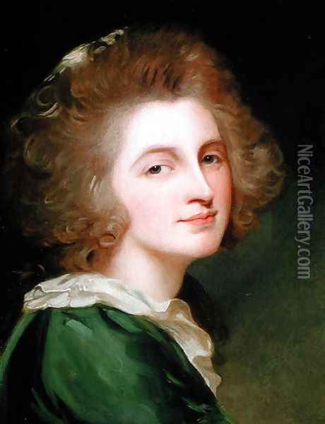 Portrait of Ann Barbara Russell Oil Painting - George Romney