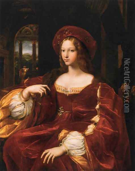 Portrait of Dona Isabel de Requesens, Vice-Queen of Naples Oil Painting - Raffaelo Sanzio