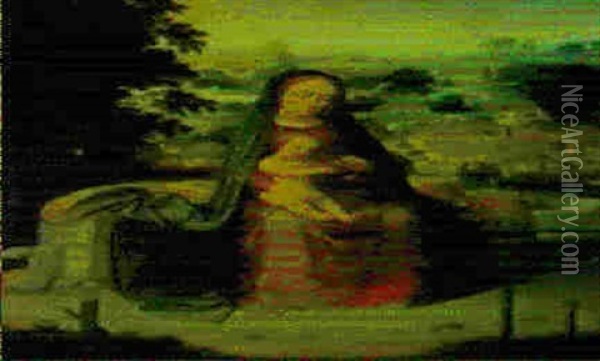 Madonna Col Bambino Oil Painting - Adriaen Isenbrant