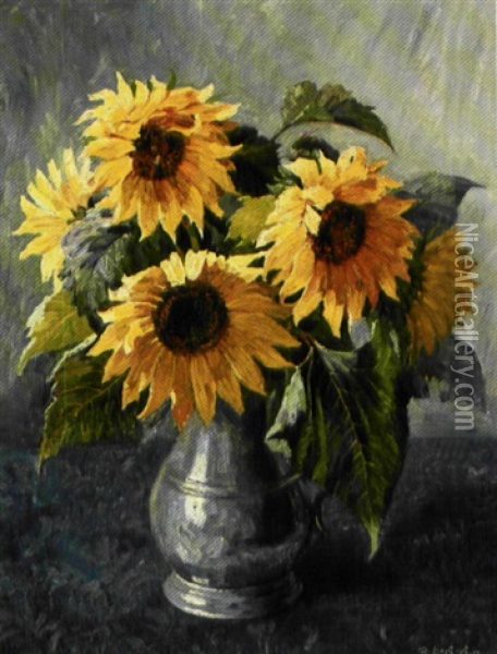 Solssiker I Vase Oil Painting - Robert Panitzsch