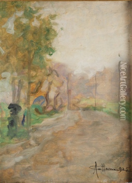 Il Parco - Milano Oil Painting - Achille Cattaneo