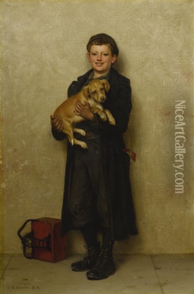 Buy A Dog Oil Painting - John George Brown
