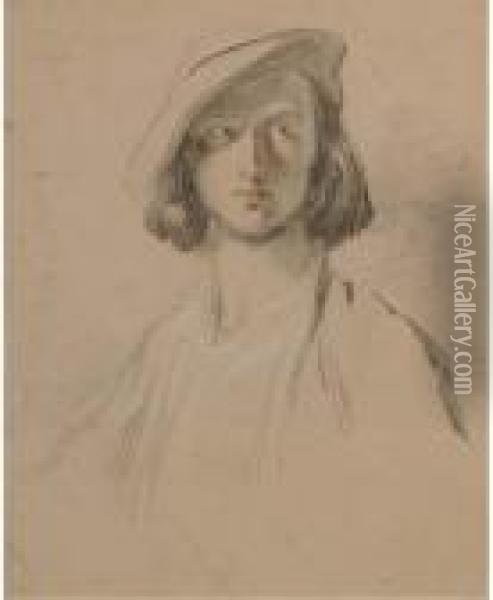 Portrait Of A Young Man Oil Painting - Sir William Allan