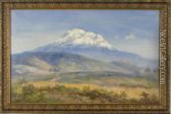 Mountain View Oil Painting - Cesar A. Villacres